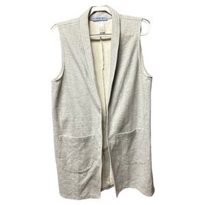 Signature Light Gray Sleeveless Blazer Vest